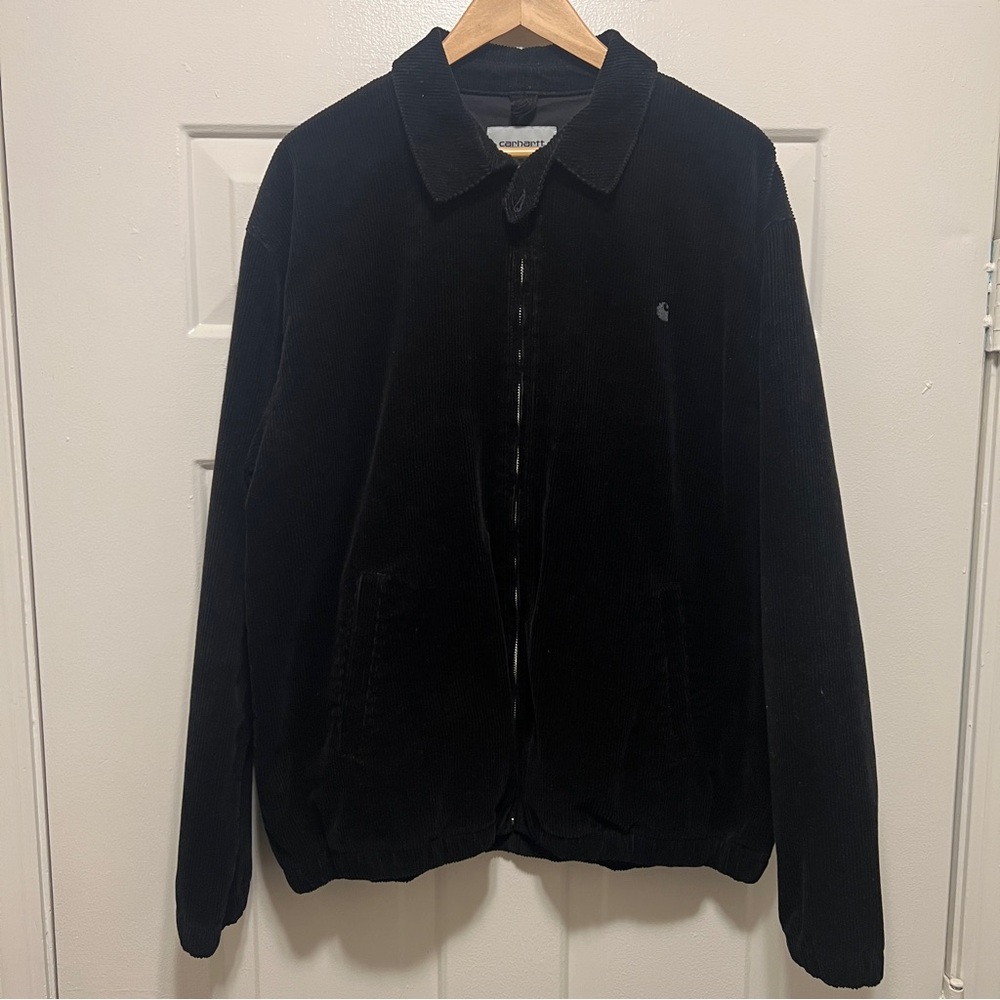 Carhartt WIP Madison Jacket in Black Corduroy, Size XL